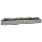 vidaXL Jardinière Gris clair 480 x 80 x 45 cm Acier