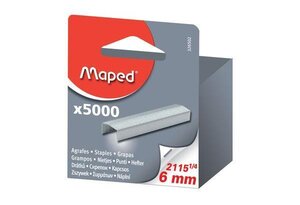 agrafes 66/6 zingué contenu: 5.000 pièces MAPED