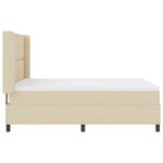vidaXL Lit à ressorts avec matelas Crème 160 x 200 cm tissu