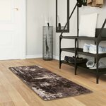 vidaXL Coureur de Tapis MARSA Noir 50 x 200 cm Polyester et PVC