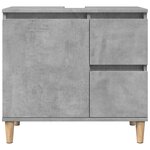 vidaXL Armoire d'évier gris béton 65x33x60 cm bois d'ingénierie