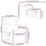 vidaXL Fauteuil de massage inclinable électrique marron brillant