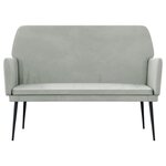 Banc banquette 108 x 79 x 79 cm velours gris clair 02_0010498