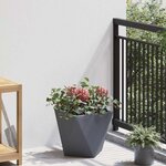 vidaXL Jardinière 2 Pièces Anthracite 30 x 30 x 30 cm Acier