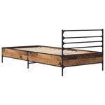 vidaXL Cadre de lit Bois ancien 80 x 200 cm Bois d'ingénierie