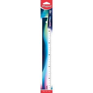 Maped Règle plate NIGHTFALL TEENS  300 mm  en plastique