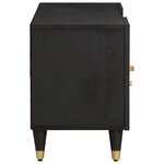 vidaXL Meuble TV Noir 105 x 33 x 46 cm Bois de mangue massif