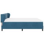 vidaXL Lit à ressorts avec matelas Bleu foncé 200 x 200 cm Velours