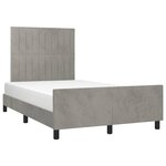 vidaXL Cadre de lit sans matelas gris clair 120x190 cm velours