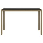 vidaXL Ensemble à manger de jardin et coussins 3 Pièces Poly rotin Beige