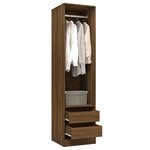 vidaXL Armoire avec tiroirs Chêne marron 50x50x200cm Bois d'ingénierie
