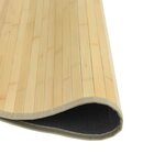 vidaXL Tapis rond naturel clair 100 cm bambou
