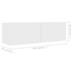 vidaXL Meubles TV 4 Pièces Blanc 100x30x30 cm Bois d'ingénierie