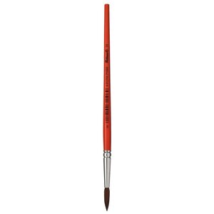 Pinceau Pelikan Série 23 N°9 - Pointe Ronde en Poils de Poney Naturels - Manche en Bois Verni - Virole en Aluminium Antirouille