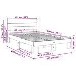 vidaXL Cadre de lit avec tête de lit sans matelas 120x200 cm