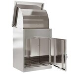 vidaXL Boîte de dépôt de colis Noir 44 x 35 x 59 cm Acier inoxydable