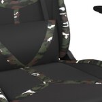 vidaXL Chaise de jeu Noir et camouflage Similicuir