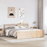 vidaXL Cadre de lit avec tête de lit sans matelas 200x200 cm