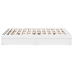 vidaXL Cadre de lit avec tiroirs sans matelas blanc 135x190 cm