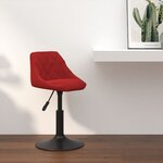 Vidaxl tabouret de bar rouge bordeaux velours