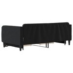 vidaXL Lit de jour avec gigogne et tiroirs noir 90x190 cm velours