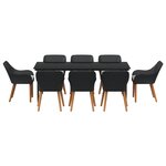 vidaXL Ensemble de Salle à Manger de Jardin 9 Pièces en Poly Rattan Noir