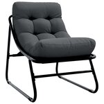 vidaXL Ensemble de Canapé de Jardin de 5 Pièces avec Coussins en Acier Noir