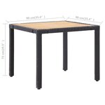 vidaXL Salon de jardin 5 Pièces avec coussins résine tressée noir
