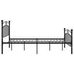 vidaXL Cadre de lit sans matelas noir métal 200x200 cm