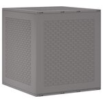 vidaXL Boîte de rangement Gris clair 55 x 53 x 57 cm Polypropylène