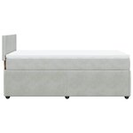 vidaXL Sommier à lattes de lit et matelas Gris clair 90x190 cm Velours