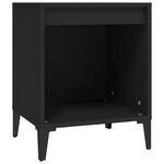 vidaXL Tables de chevet 2 Pièces Noir 40x35x50 cm