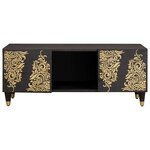 vidaXL Table basse Noir 100 x 54 x 40 cm Bois de mangue massif