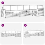 vidaXL Ensemble de canapés d'extérieur 6 pc Naturel et Anthracite