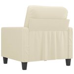 vidaXL Fauteuil Crème 60 cm Similicuir