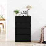vidaXL Buffet chêne noir 60x35x98 5 cm bois d'ingénierie