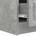 vidaXL Meuble TV 147 x 34 5 x 27 cm Gris béton Bois d'ingénierie