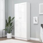 vidaXL Bibliothèque Blanc 82 5x30 5x185 5 cm Bois d'ingénierie