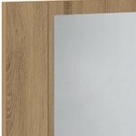 vidaXL Armoire à miroir LED chêne artisanal 60x12x45cm bois ingénierie