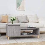 vidaXL Table basse Sonoma gris 100x50x45 cm Bois d'ingénierie
