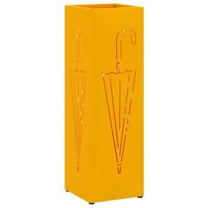 vidaXL Porte-parapluie Moutarde 15 5 x 15 5 x 49 cm Métal