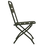 vidaXL Chaises de jardin pliantes 2 Pièces Vert foncé 42x52x82 cm Acier revêtu de poudre
