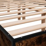 vidaXL Cadre de lit sans matelas chêne fumé 120x190 cm