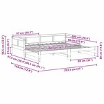 vidaXL Lit Pull-out de Jour Marron 180 x 200 cm Bois massif en pin