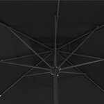 vidaXL Parasol de jardin carré 295x295 cm Noir