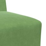 vidaXL Unité de Sofa Modulaire Sans Accoudoirs 3 Pièces Vert clair