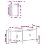 vidaXL Ensemble de meubles de salle de bain de 3 pièces en bois d'ingénierie chêne