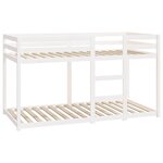 vidaXL Lit superposé sans matelas blanc 90x190 cm bois de pin massif