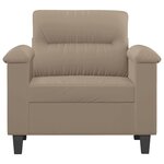 vidaXL Chaise de canapé Taupe 60 cm Tissu microfibre