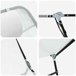 vidaXL Chaise longue pliante 2 Pièces Crème 182 x 55 x 85 5 cm Textilène